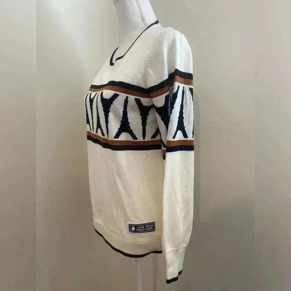 Karl Lagerfeld Paris Eiffel Tower Bishop Sleeve Sweater Size Medium NWOT - Picture 6 of 9